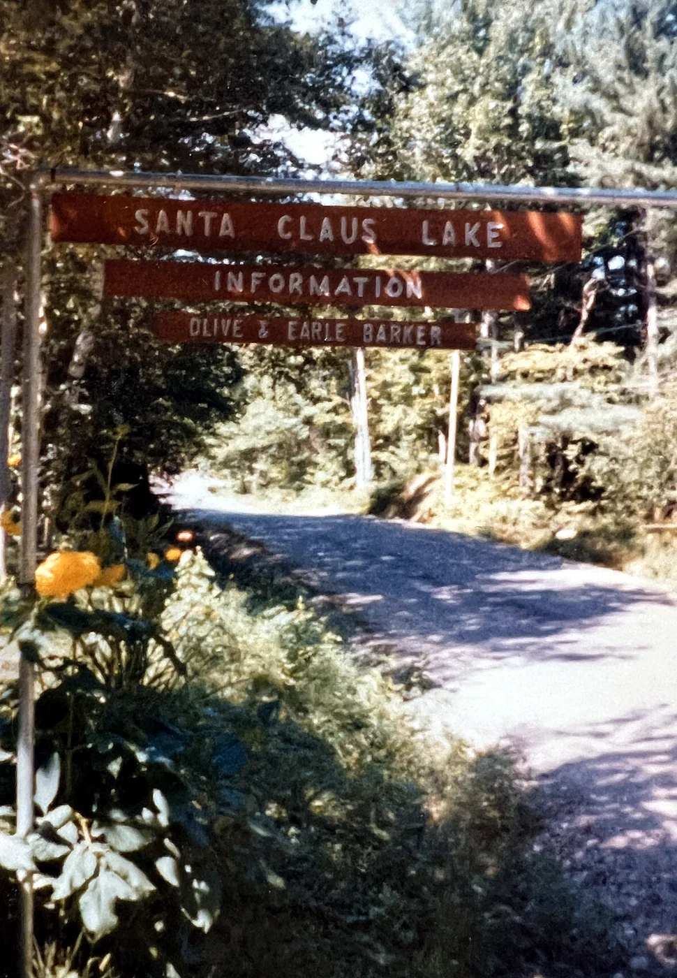 This sign stood in front of Olive and Earl Barker’s house — the first house on the right after you turn onto Day Mountain Road. Born and rai…